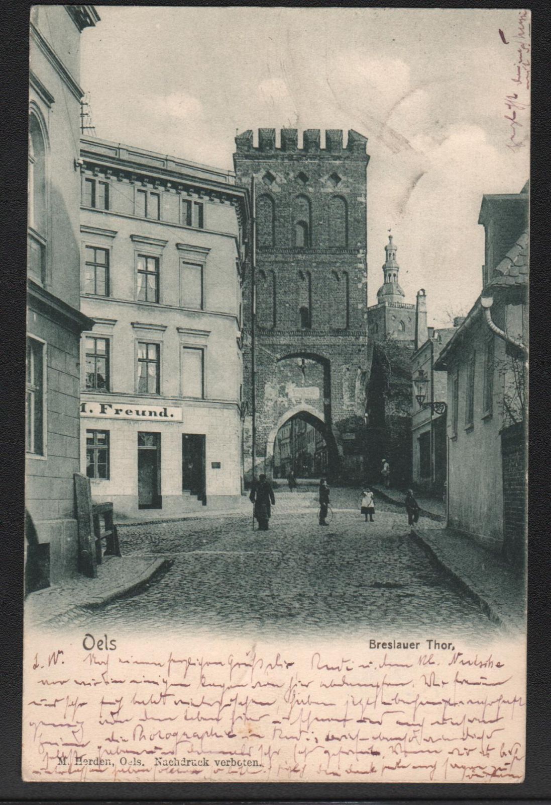 Brama Wrocławska pocztówka - z kolekcji prywatnej Krzysztofa Dziedzica